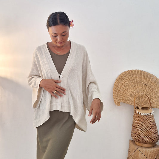 KIMONO MELATI SHORT / BEIGE