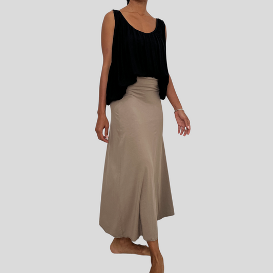 BAMBOO MANA LONG SKIRT / MOCHA